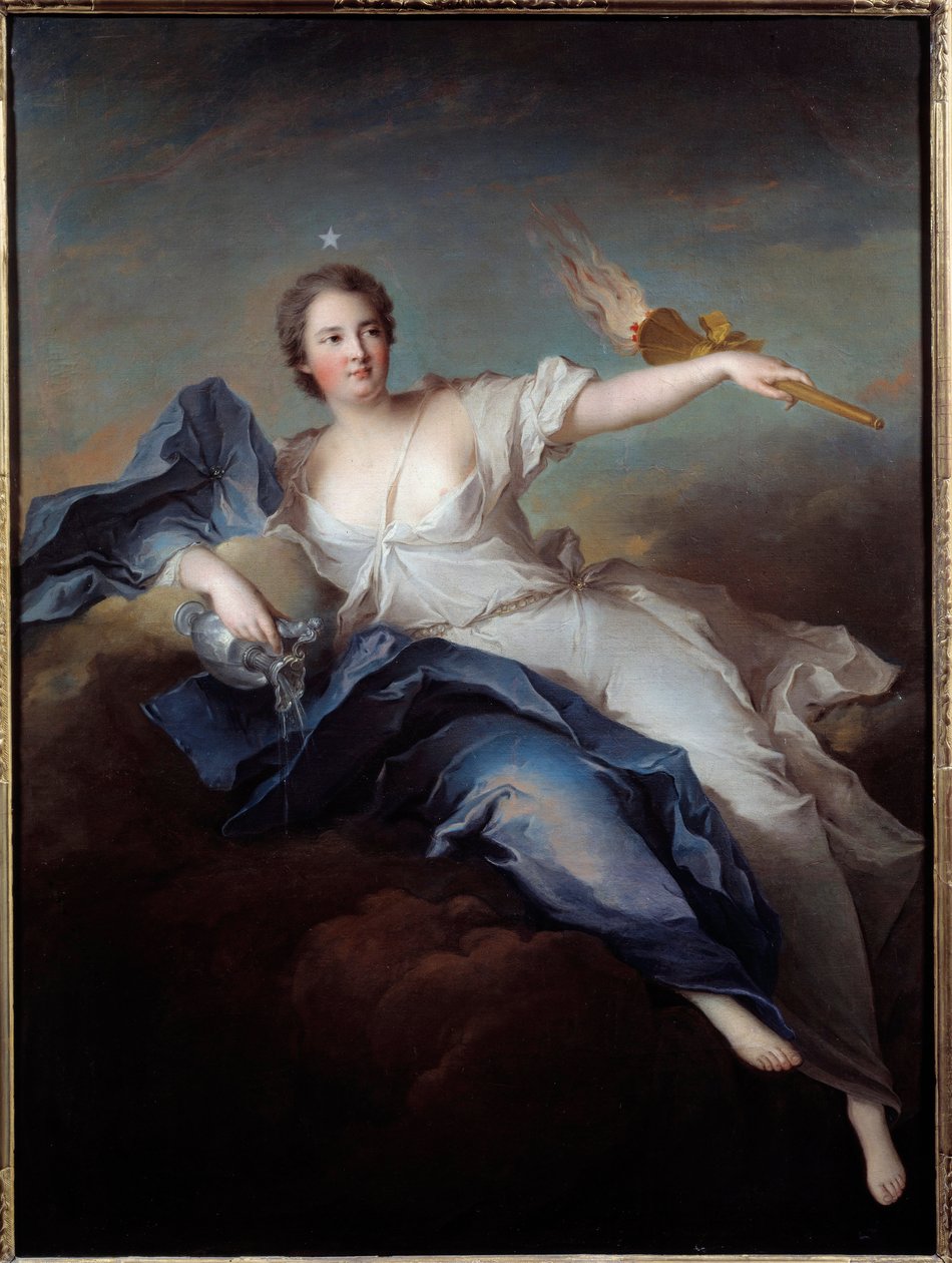 Retrato da Duquesa de Chateauroux em Aurora (Marie Anne de Mailly Nesle de Jean Marc Nattier