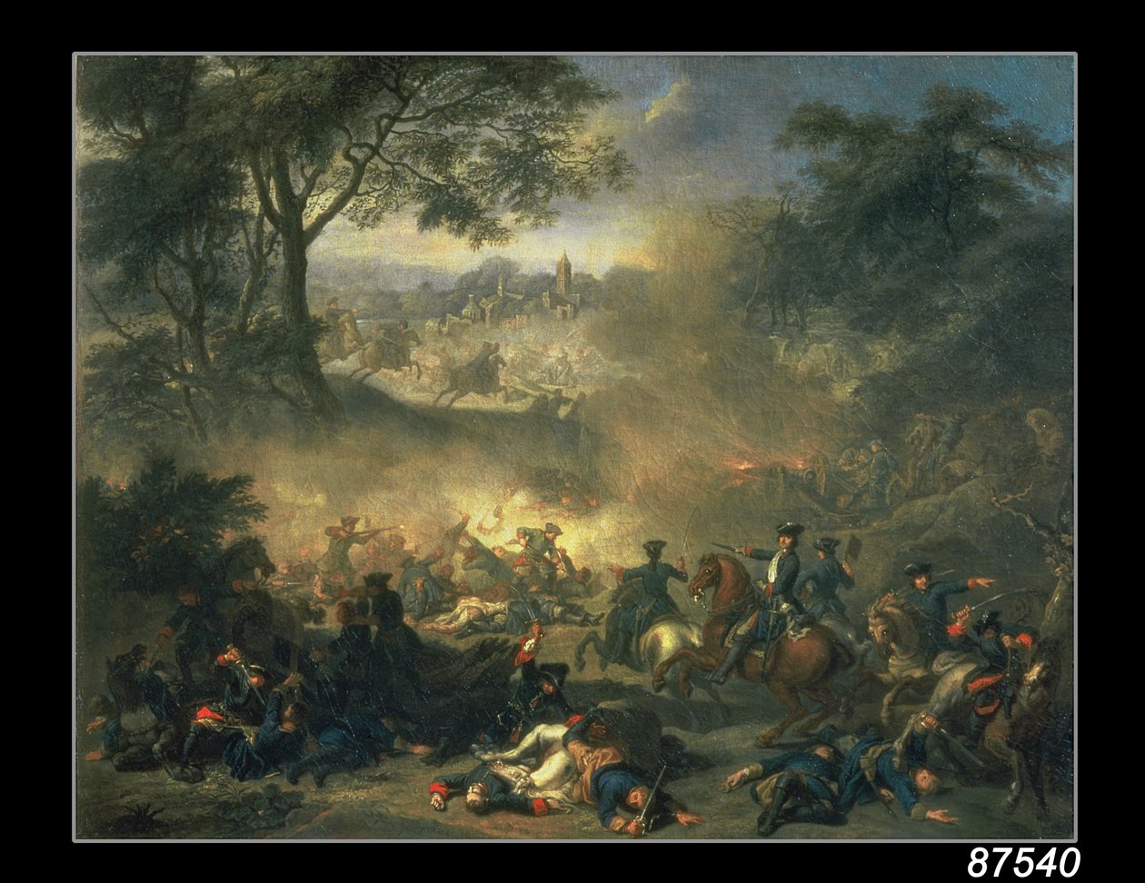 A Batalha de Poltava em 1709, 1717 de Jean Marc Nattier
