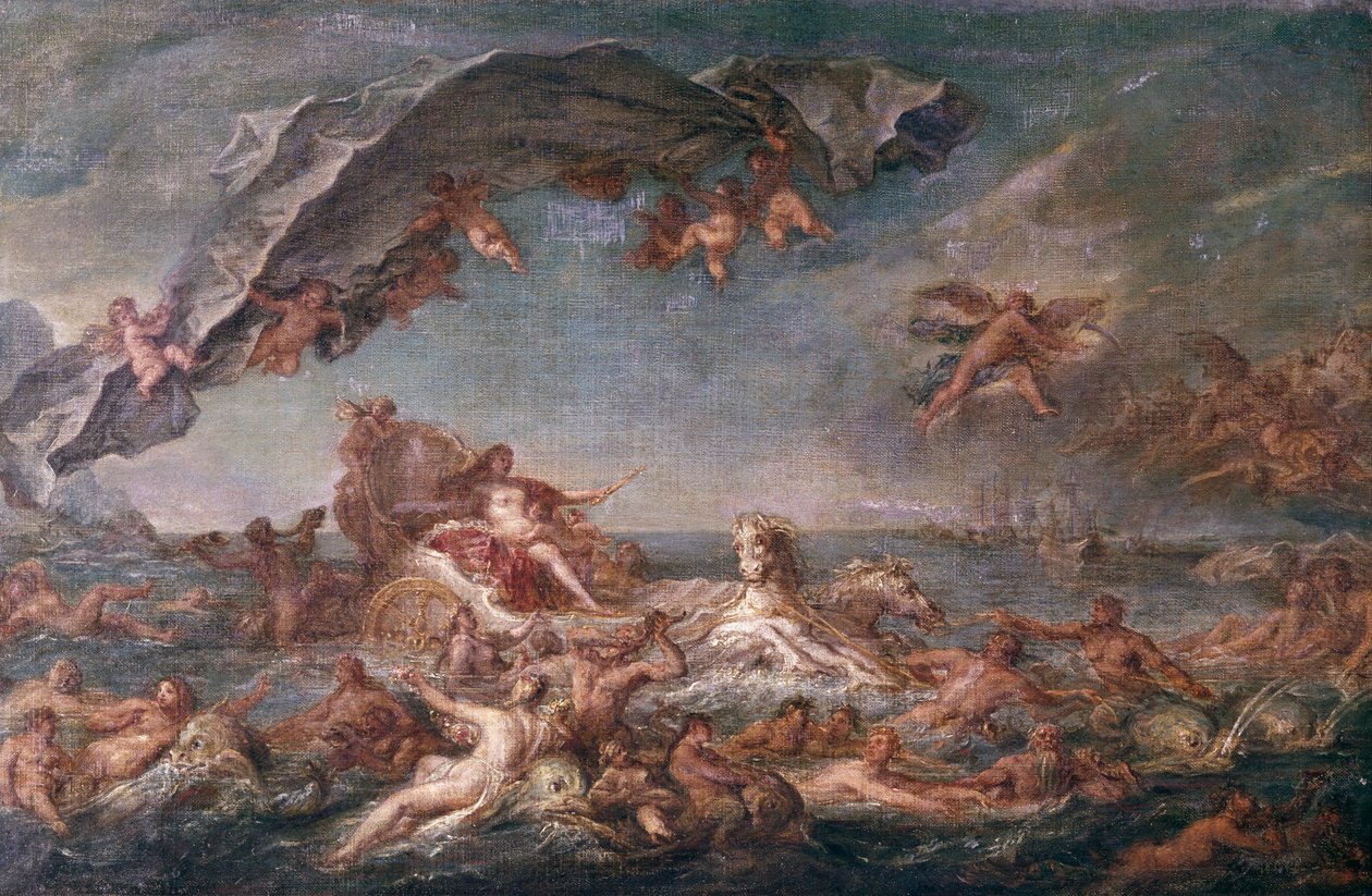Triunfo do Anfitrito, 1758 de Jean Marc Nattier
