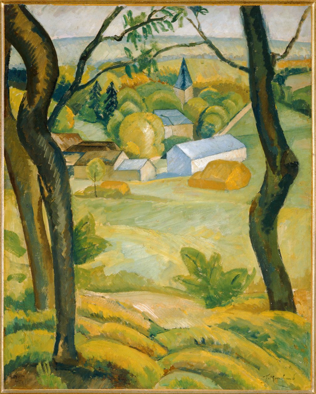 Villepreux ... (pintura sobre tela) de Jean Marchand