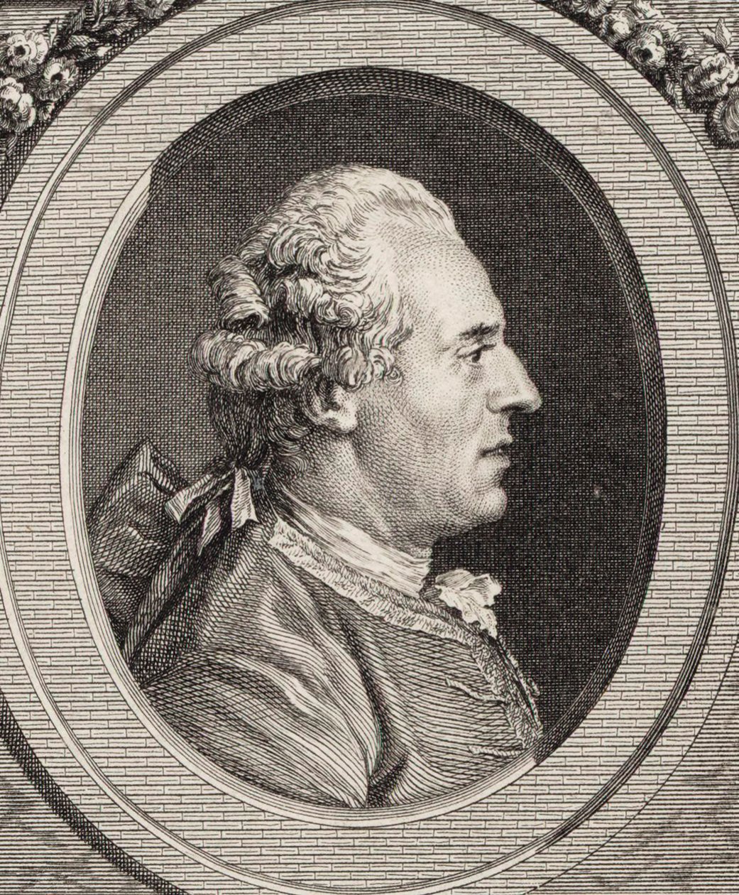Retrato do violinista e compositor Jean Joseph Cassanéa de Mondonville 1711-1772. de Jean Marie Delatre
