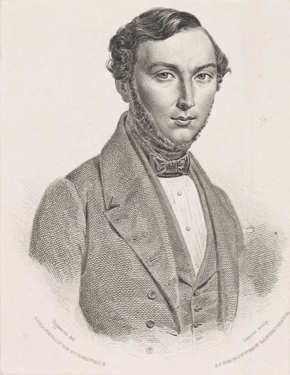 Retrato de Jean Giraudeau 1801-1861, 1839-1840. de Jean Marie Leroux