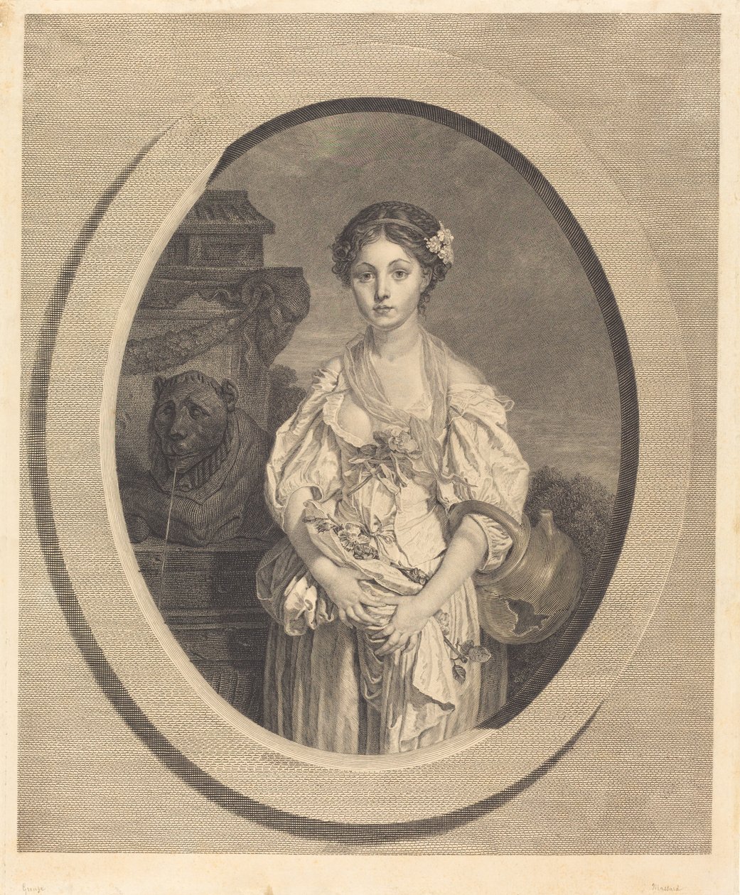 La cruche cassee de Jean Massard after Jean Baptiste Greuze