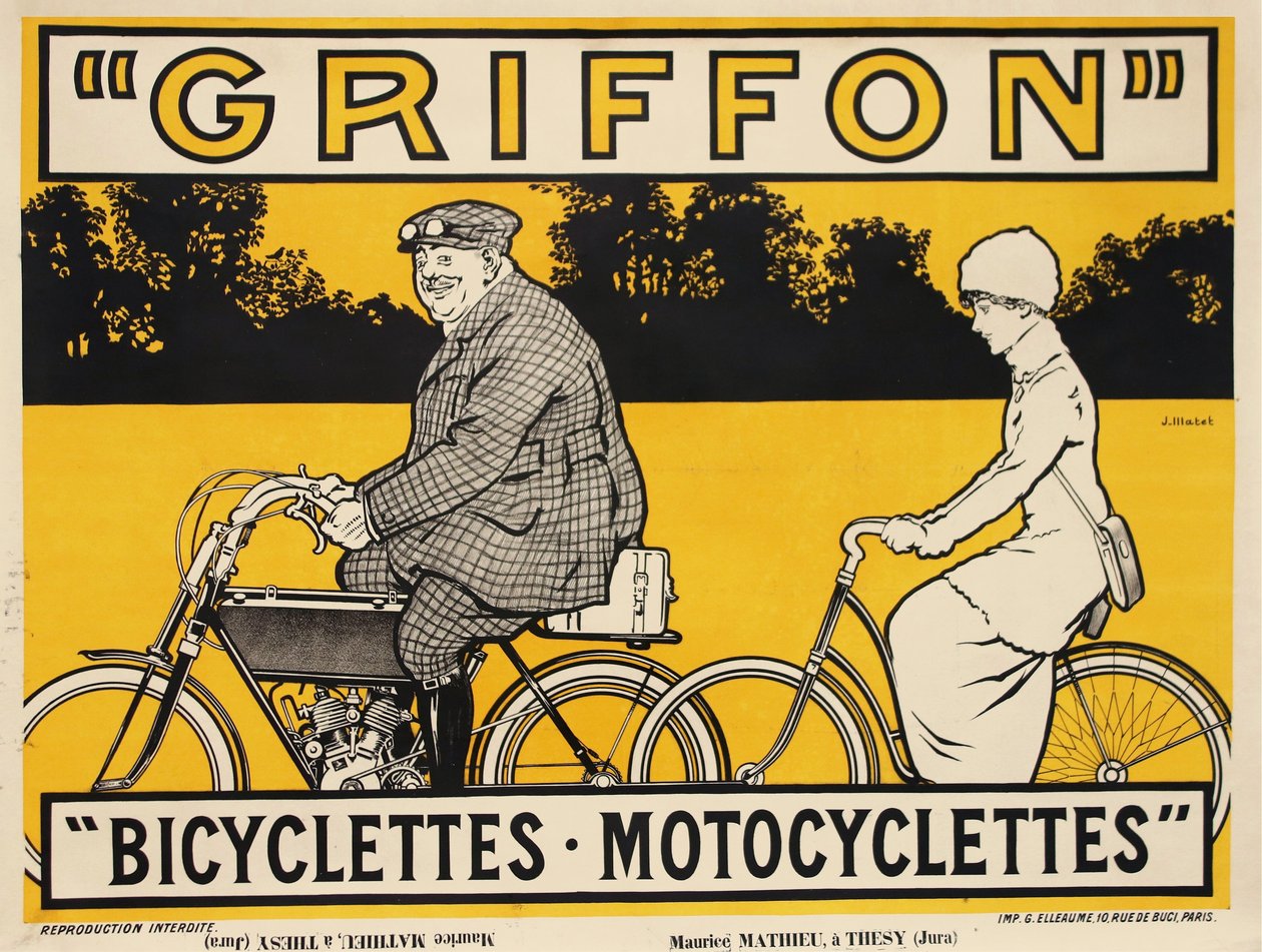 Griffon Bicicletas Motocicletas, c. 1905. de Jean Matet