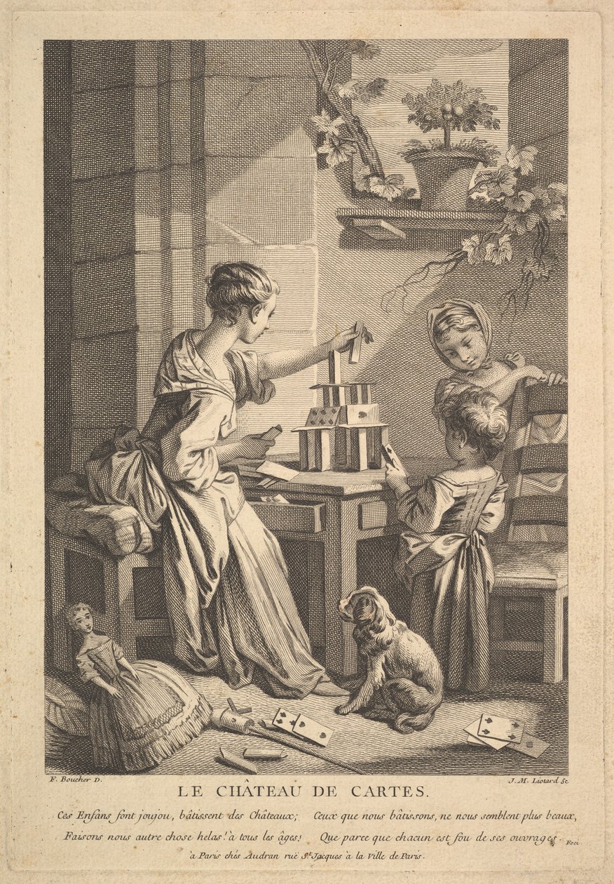 Castelo de cartas. de Jean Michel Liotard