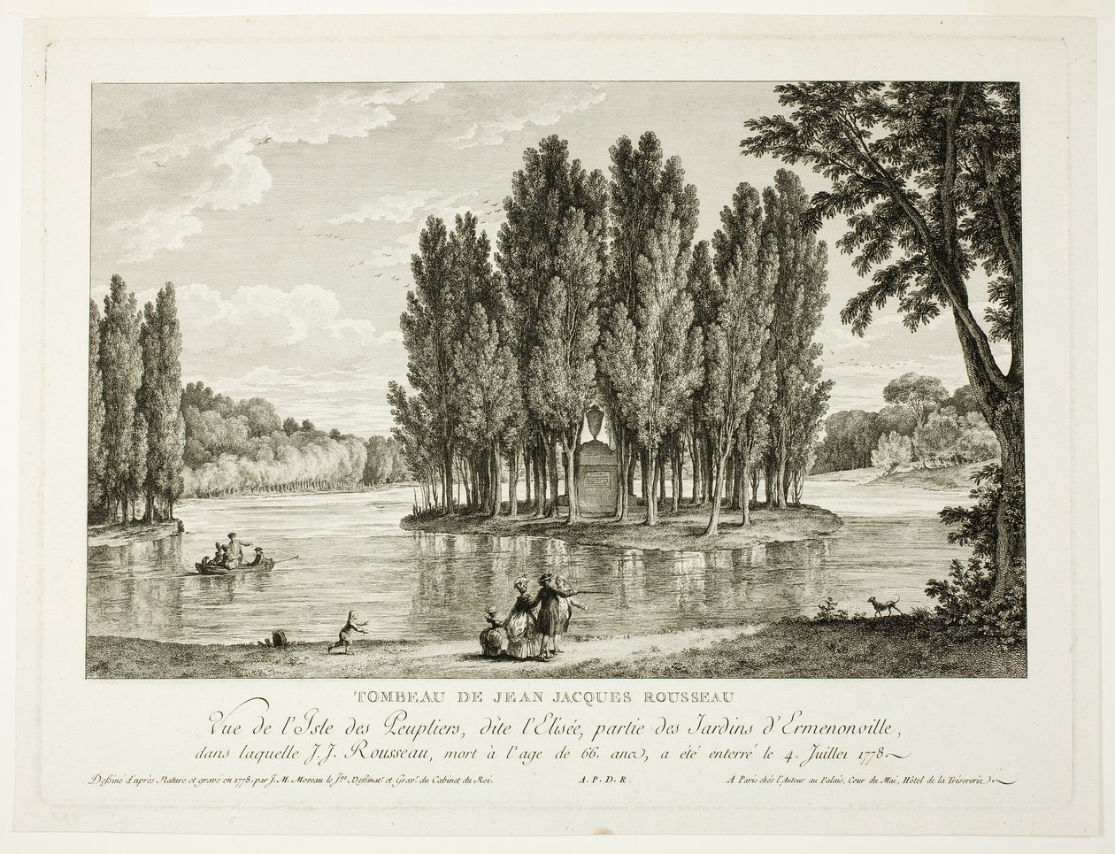 Túmulo de Jean Jacques Rousseau de Jean Michel Moreau
