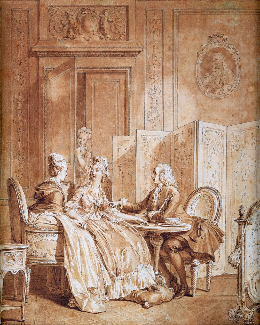 A declaração de gravidez (ver também 157481) de Jean Michel the Younger Moreau