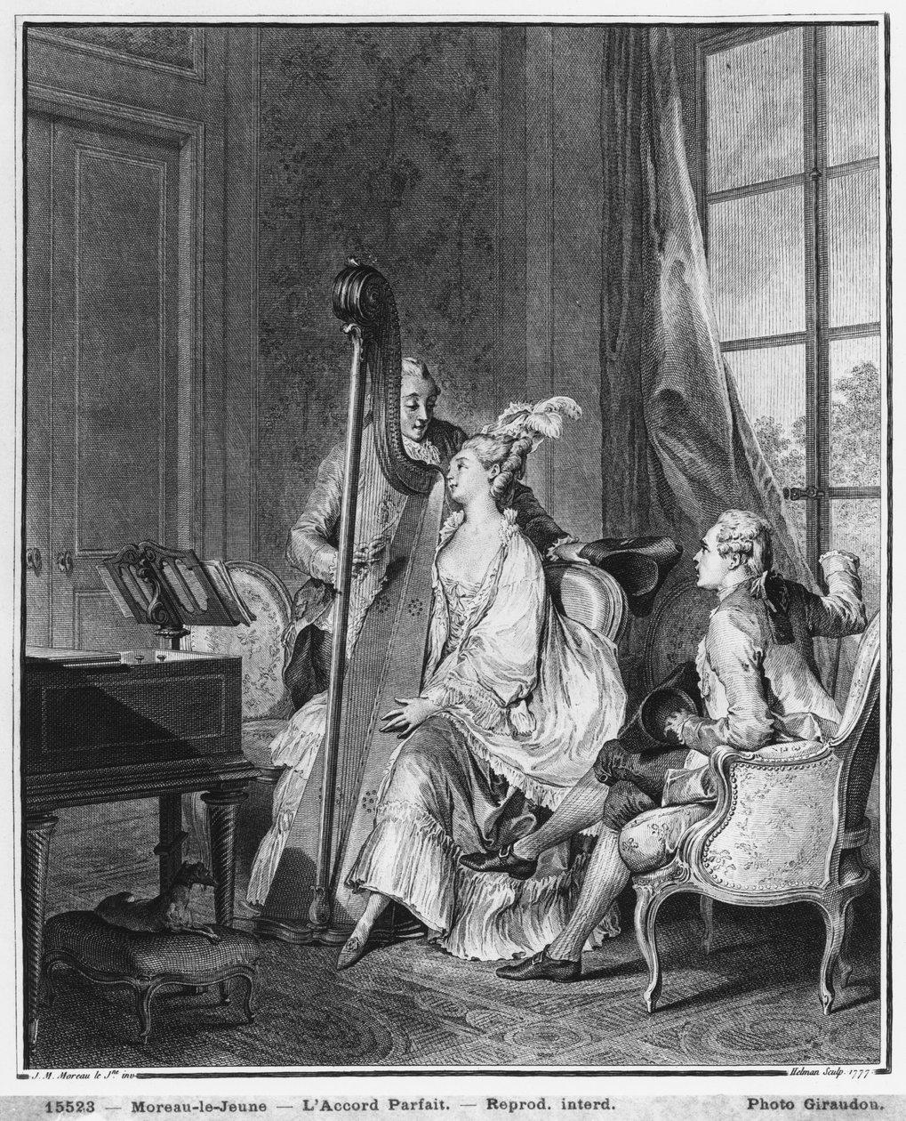 O acorde perfeito, gravado por Isidore Stanislas Helman (1749-1809) 1777 de Jean Michel the Younger Moreau
