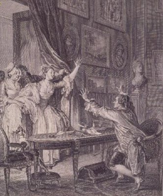 É um Rapaz, gravado por P.C. Baquoy (1759-1829) de Jean Michel the Younger (after) Moreau