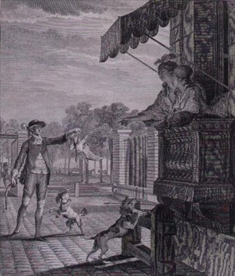 A Aposta Bem-Sucedida, gravada por Camligue (fl.1785) de Jean Michel the Younger (after) Moreau