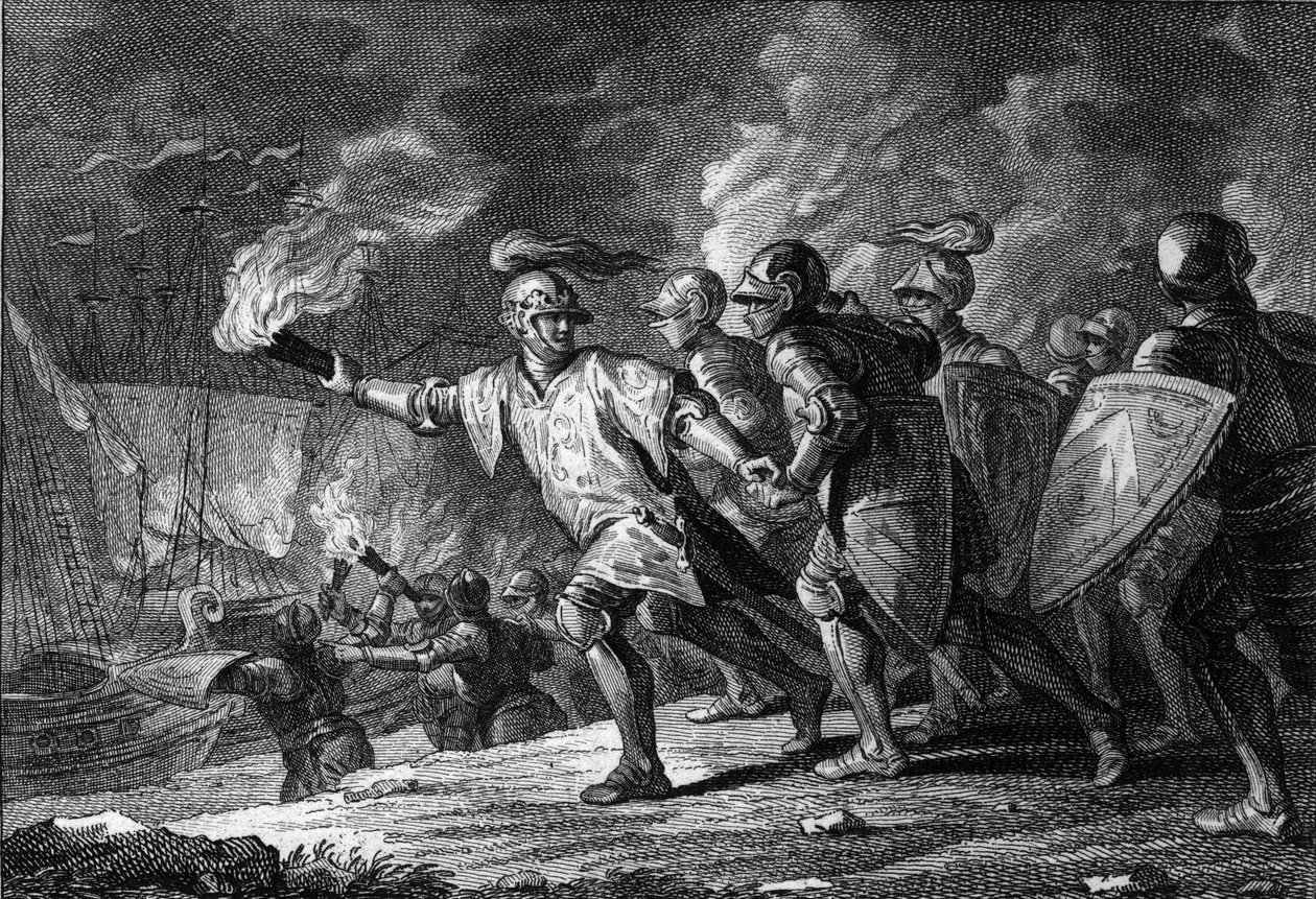 Conquete do Reino de Inglaterra por Guilherme, o Conquistador de Jean Michel the Younger Moreau