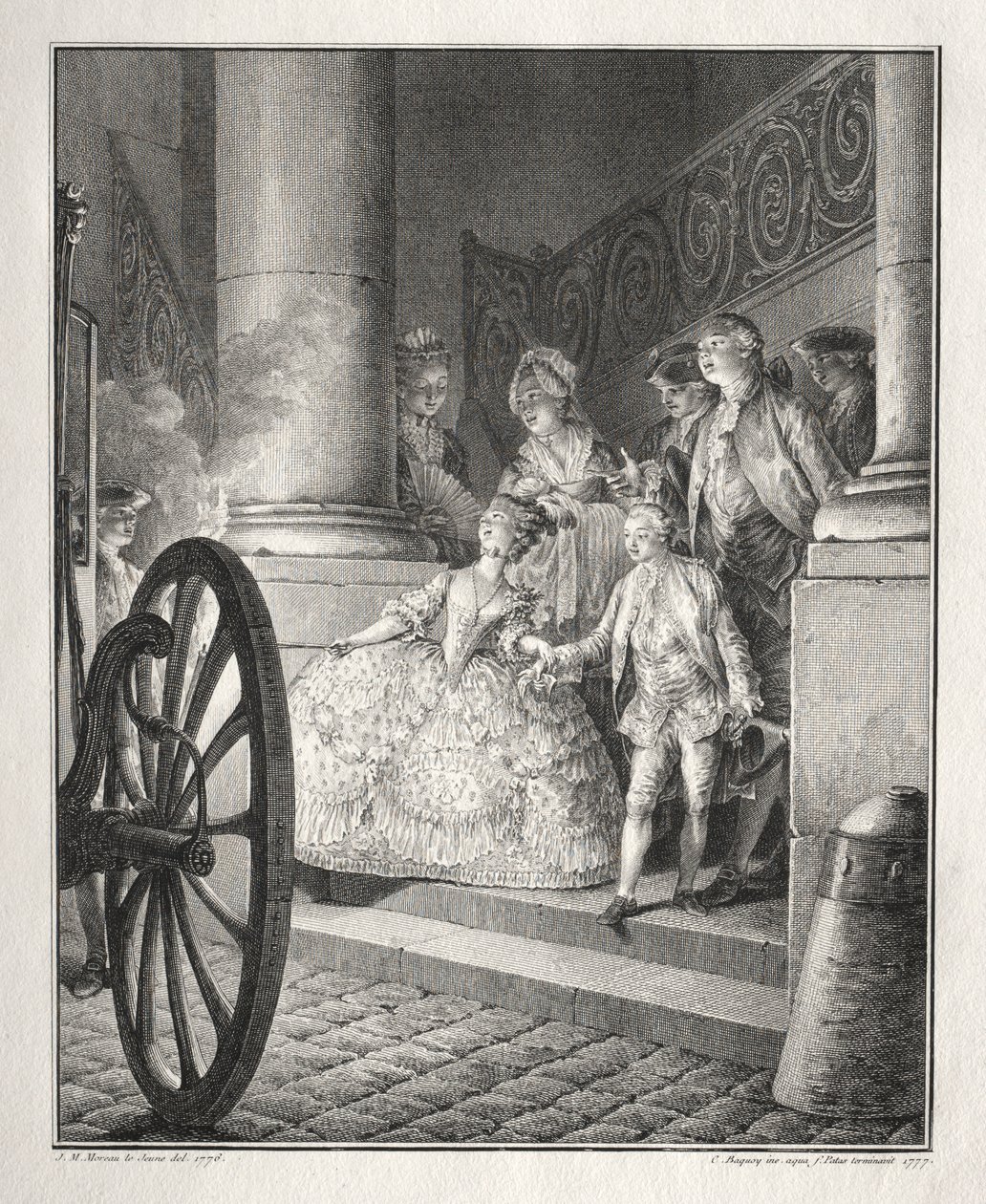 Rétif de la Bretonne: The Little Godparents, 1777. de Jean Michel the Younger Moreau