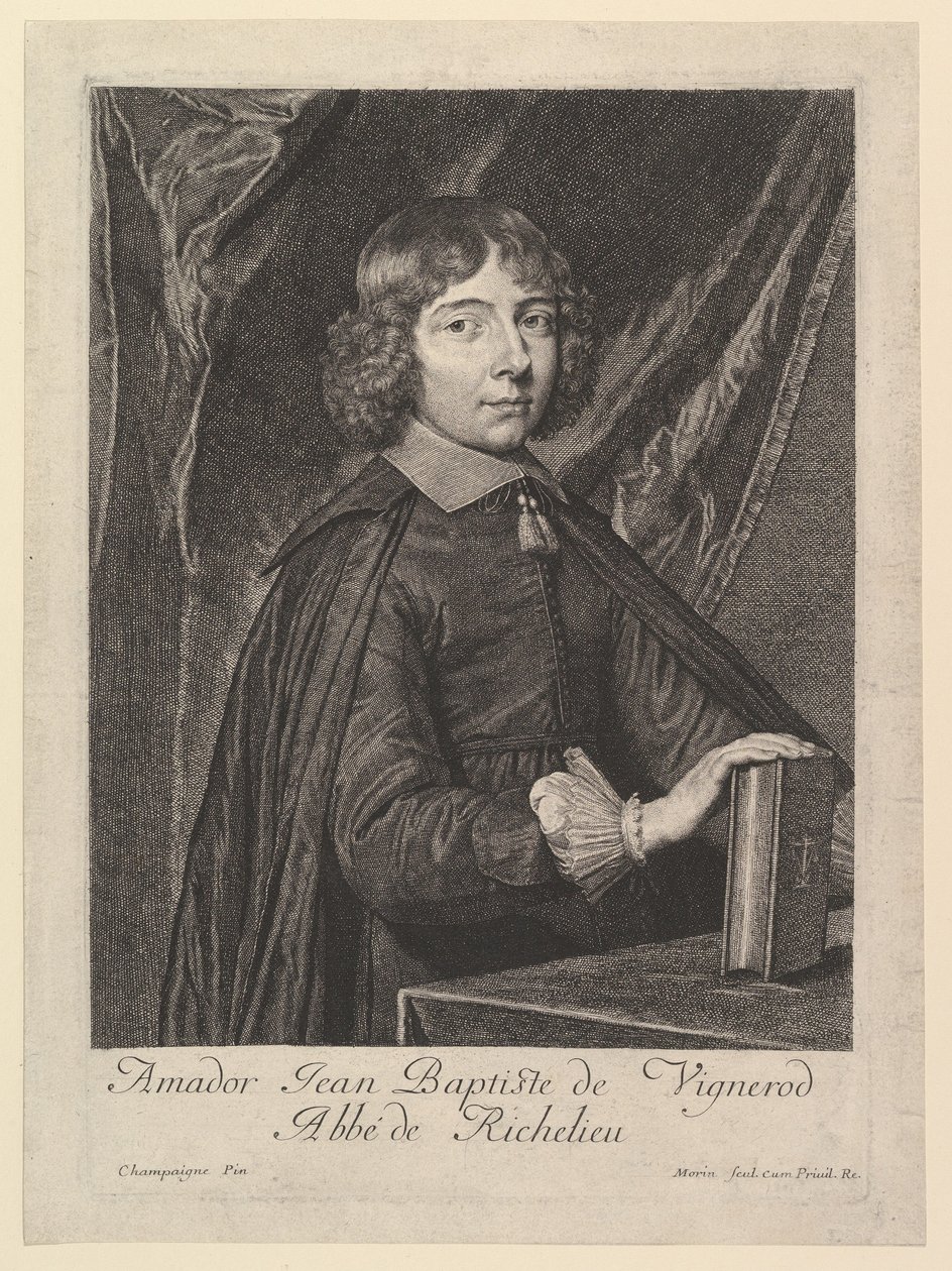 Amador Jean-Baptiste de Vignerod, abade de Richelieu. de Jean Morin