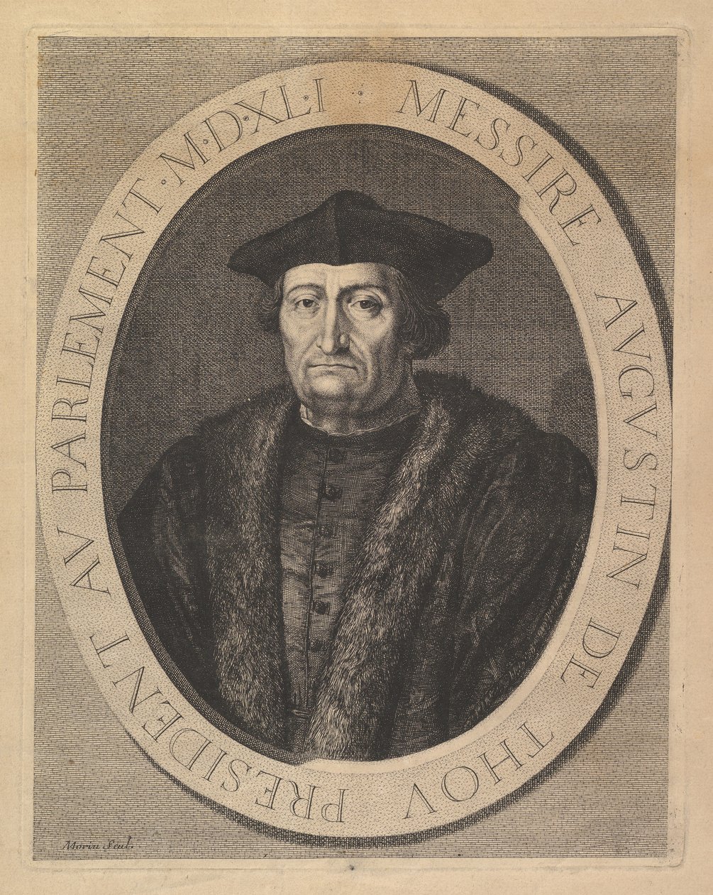 Augustin de Thou, Presidente do Parlamento. de Jean Morin