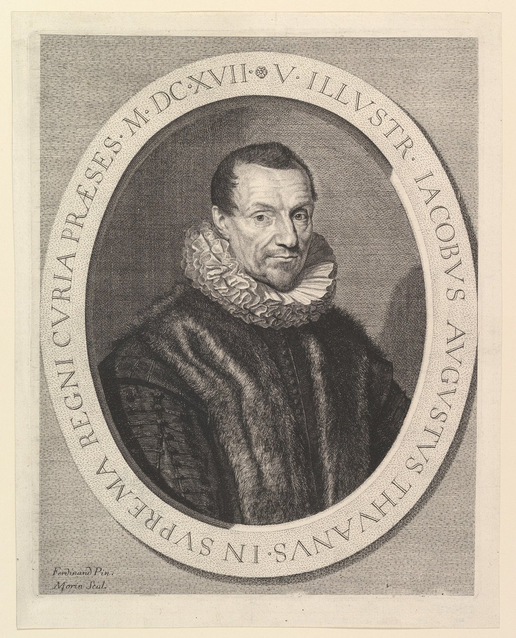 Jacques-Auguste de Thou, primeiro presidente do Parlamento. de Jean Morin