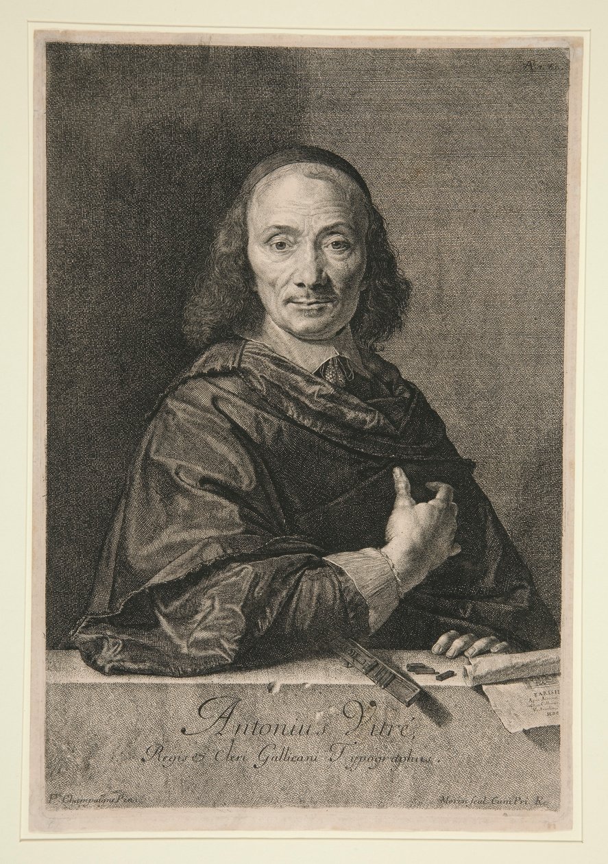 Retrato de Antonius Vitre de Jean Morin