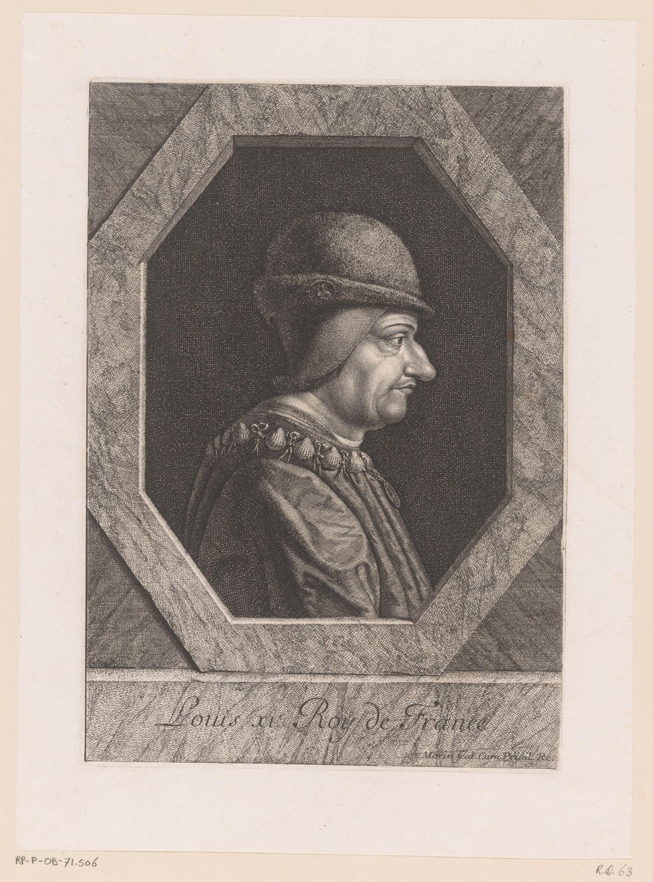 Retrato de Luís XI, Rei de França de Jean Morin