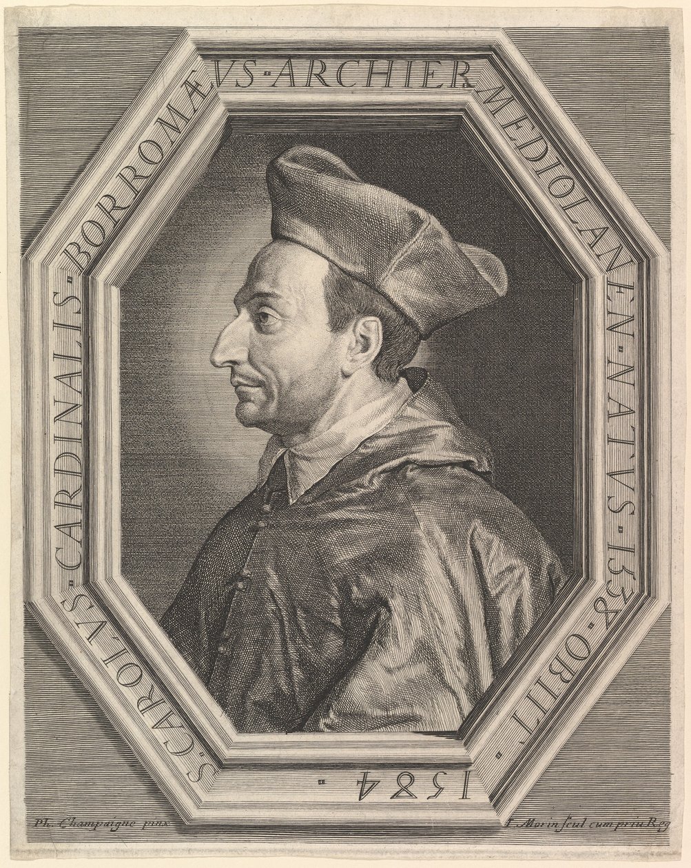 São Carlos Borromeu, cardeal e arcebispo de Milão. de Jean Morin