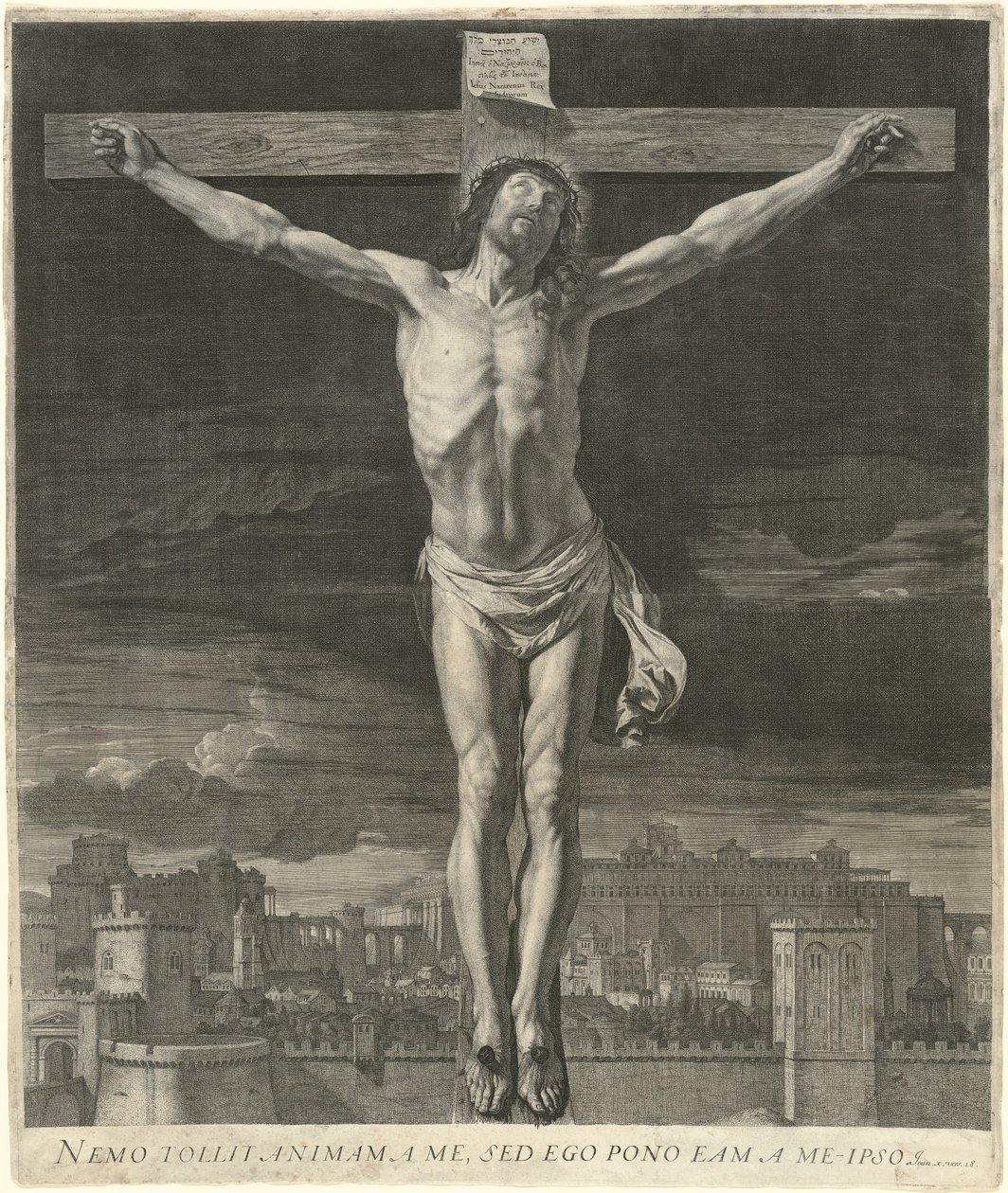 Cristo morrendo na cruz de Jean Morin, after Philippe de Champaigne