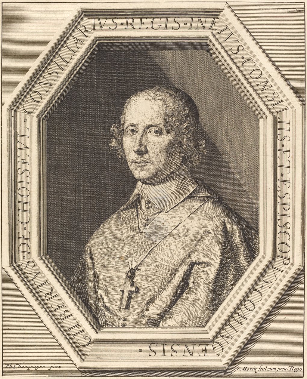 Gilbert de Choiseul du Plessis Praslin de Jean Morin after Philippe de Champaigne