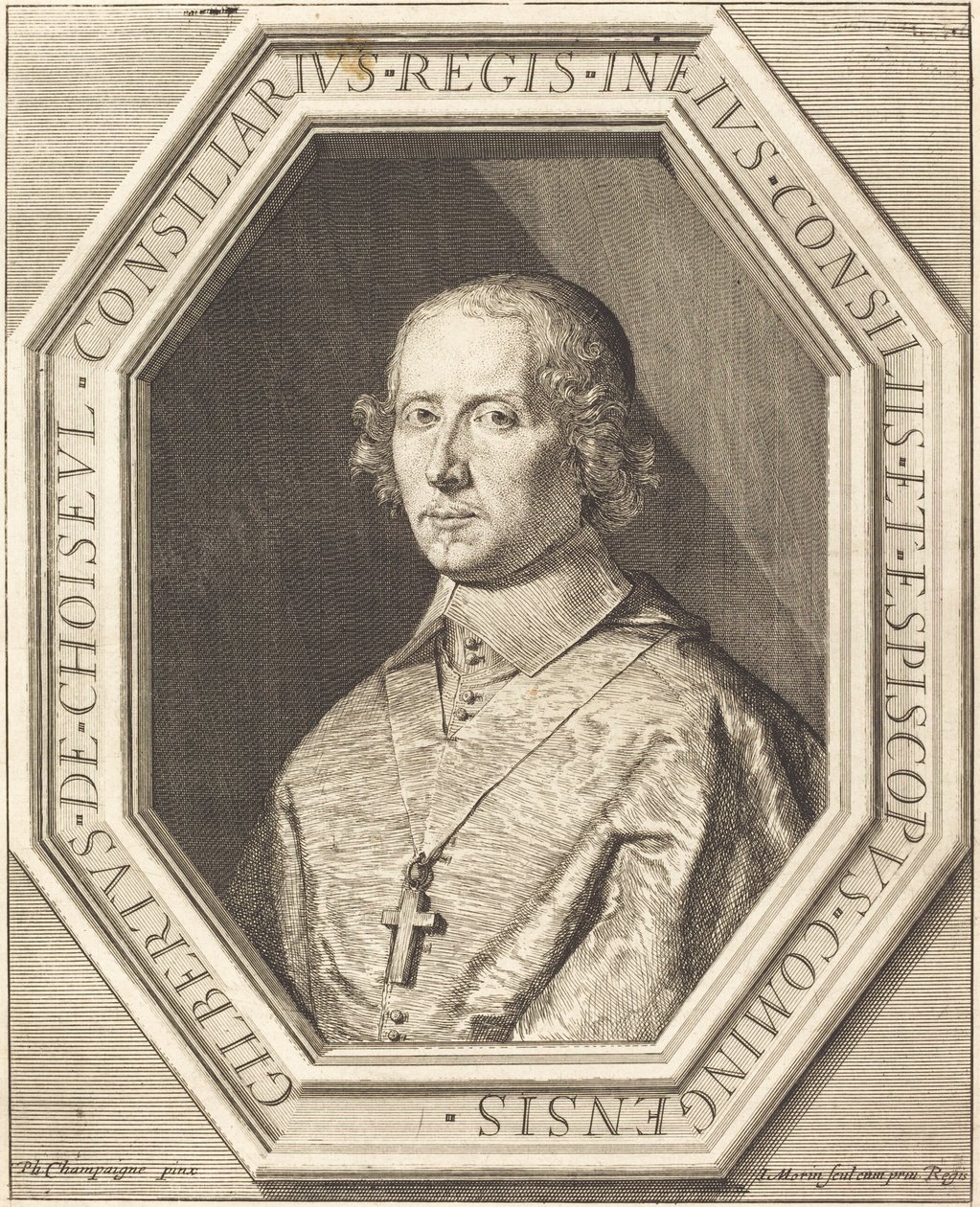 Gilbert de Choiseul du Plessis Praslin de Jean Morin after Philippe de Champaigne