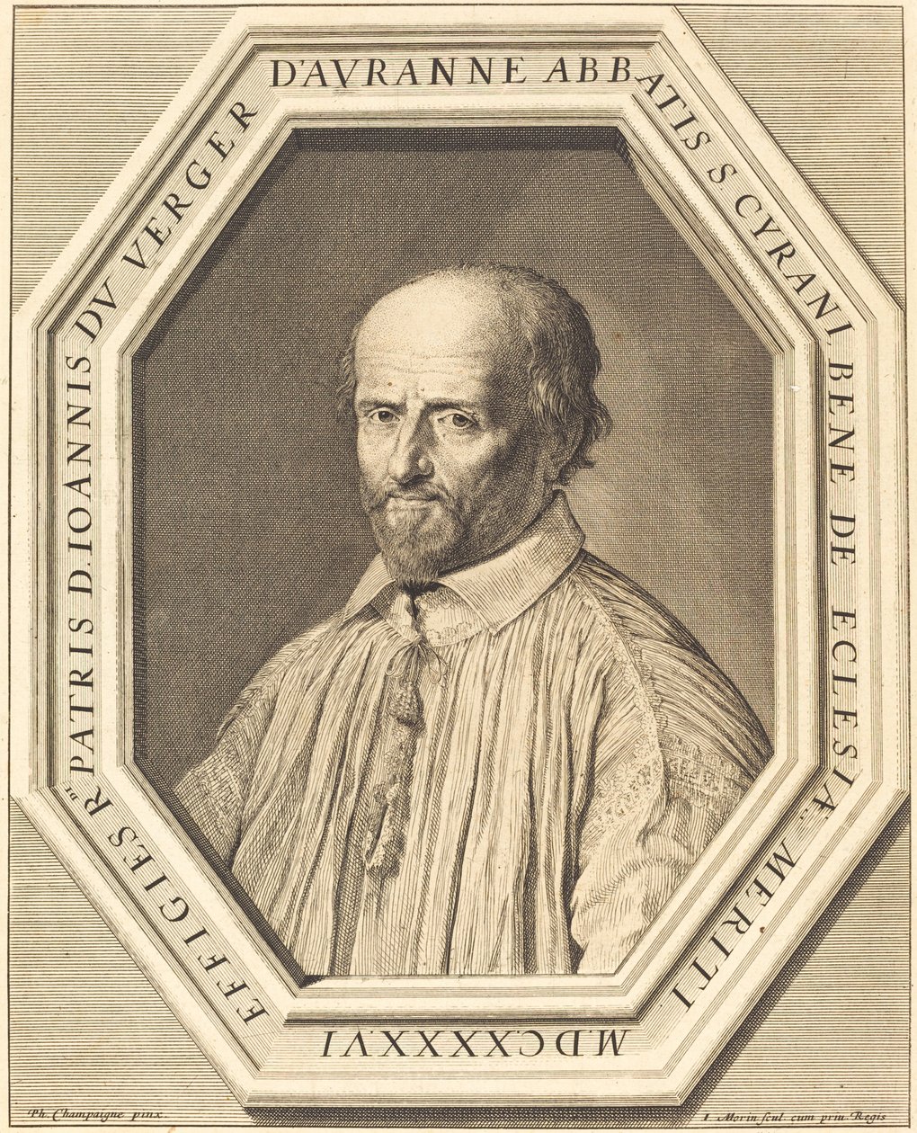 Jean Verger de Hauranne de Jean Morin after Philippe de Champaigne