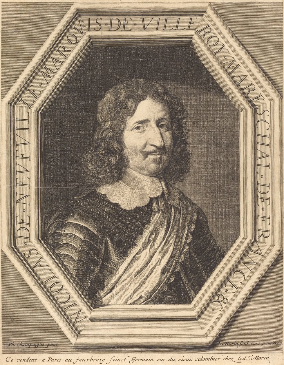 Nicholas de Neufville, Marquês de Villeroy de Jean Morin after Philippe de Champaigne
