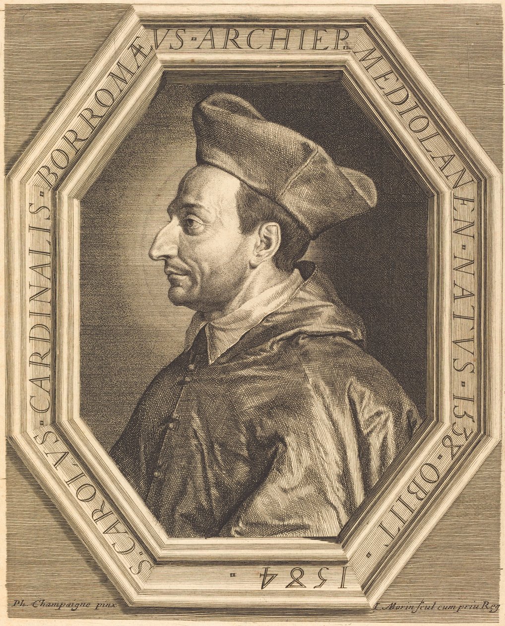 São Carlos, Cardeal Borromeu de Jean Morin after Philippe de Champaigne