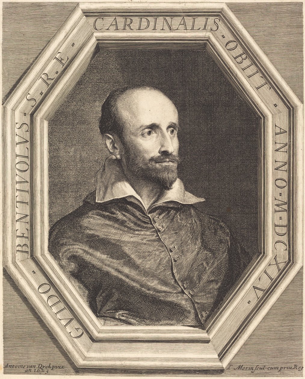 Cardeal Guido Bentivoglio de Jean Morin, after Sir Anthony van Dyck