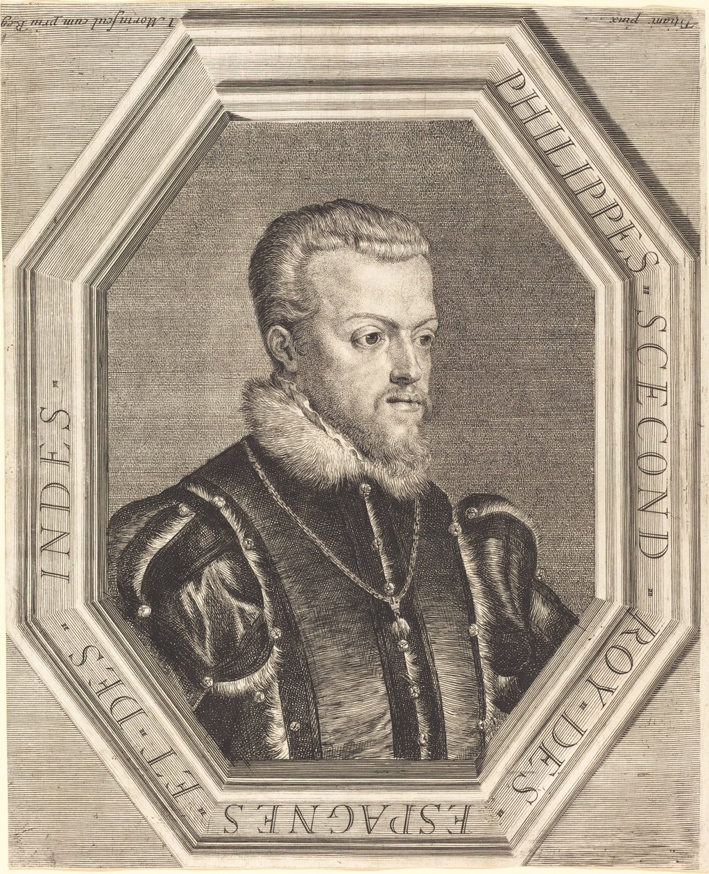 Filipe II, Rei da Espanha de Jean Morin after Titian
