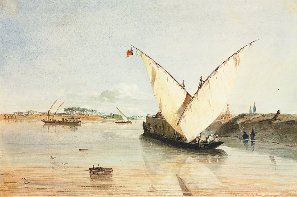 Barco do Nilo de Jean Nicolas Henri de Chacaton
