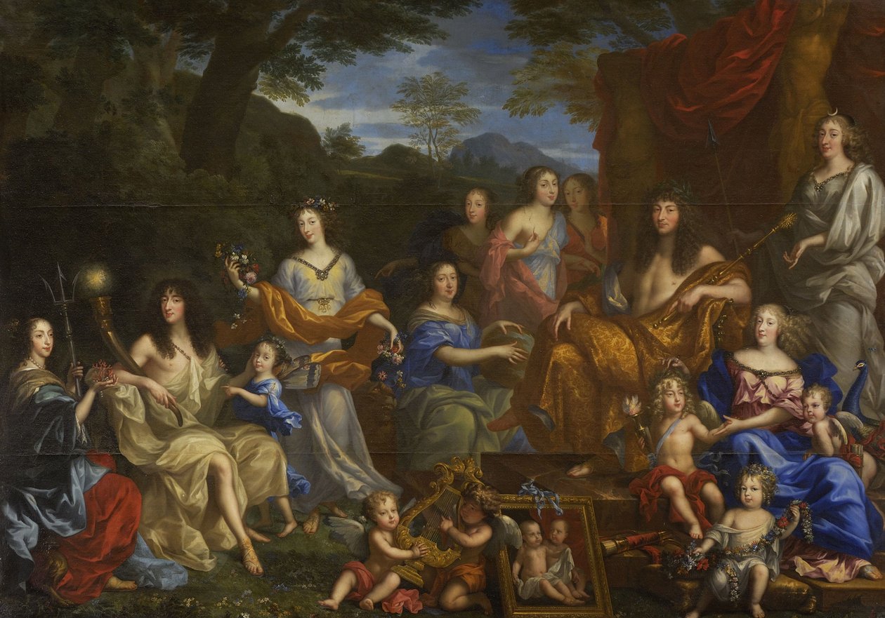 Luís XIV e a família real, 1670 de Jean Nocret