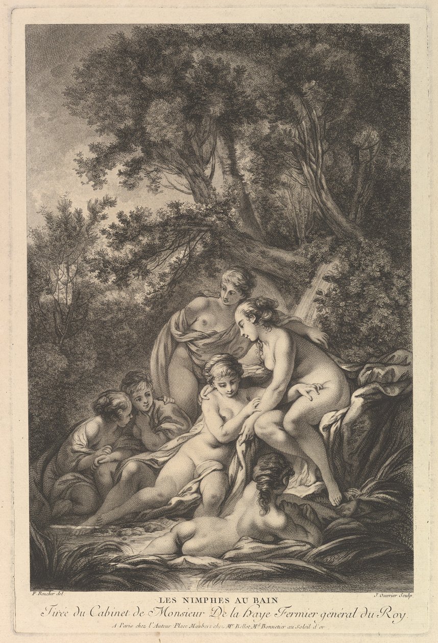 Les Nimphes au Bain As Ninfas no Banho, século XVIII. de Jean Ouvrier