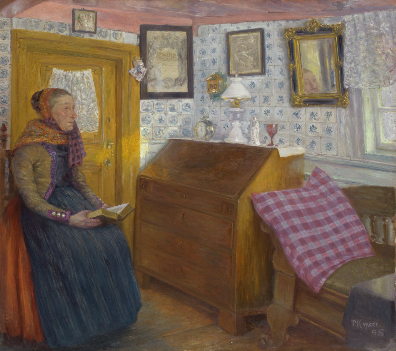 Interior Farmhouse no domingo de 1895 de Jean Paul Kayser