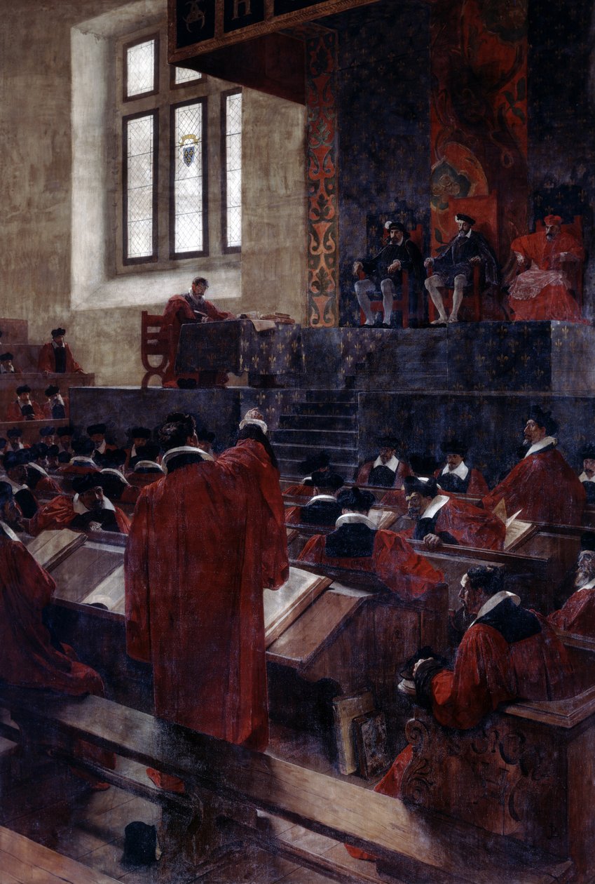 Anne du Bourg e Henrique II no Parlamento de Paris, 10 de junho de 1559, 1893 de Jean Paul Laurens