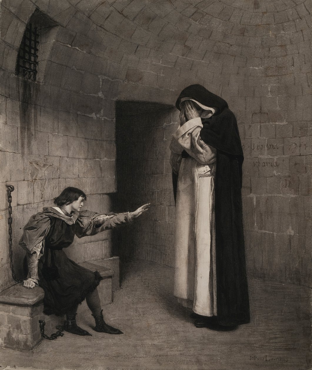 Jean-Paul Laurens - Mestre Pedro nas masmorras de Joana d