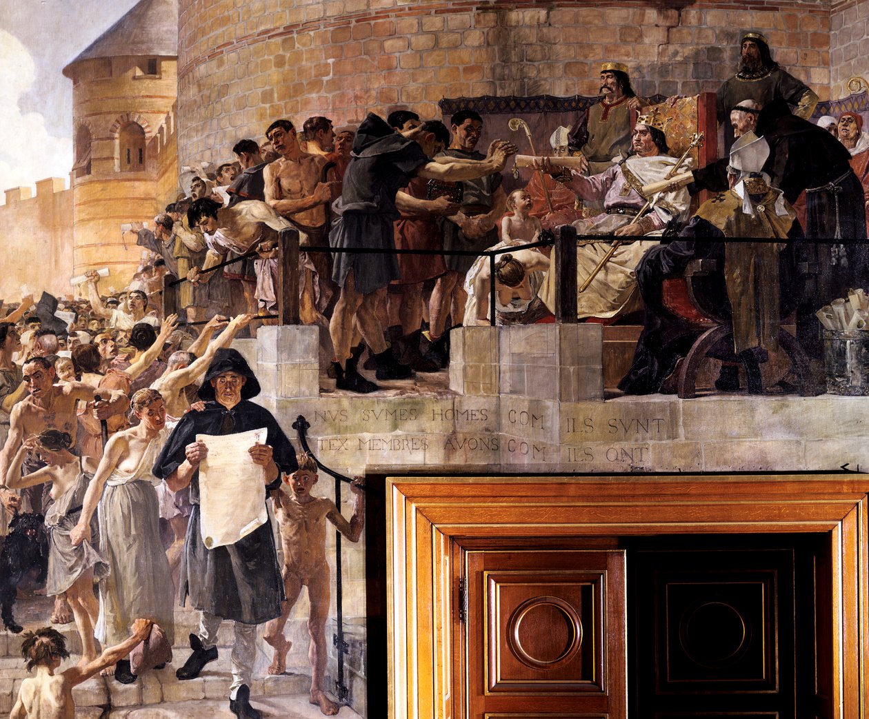 Luís VI da França concedendo aos cidadãos de Paris sua primeira carta, século XII c1858-1921 de Jean Paul Laurens