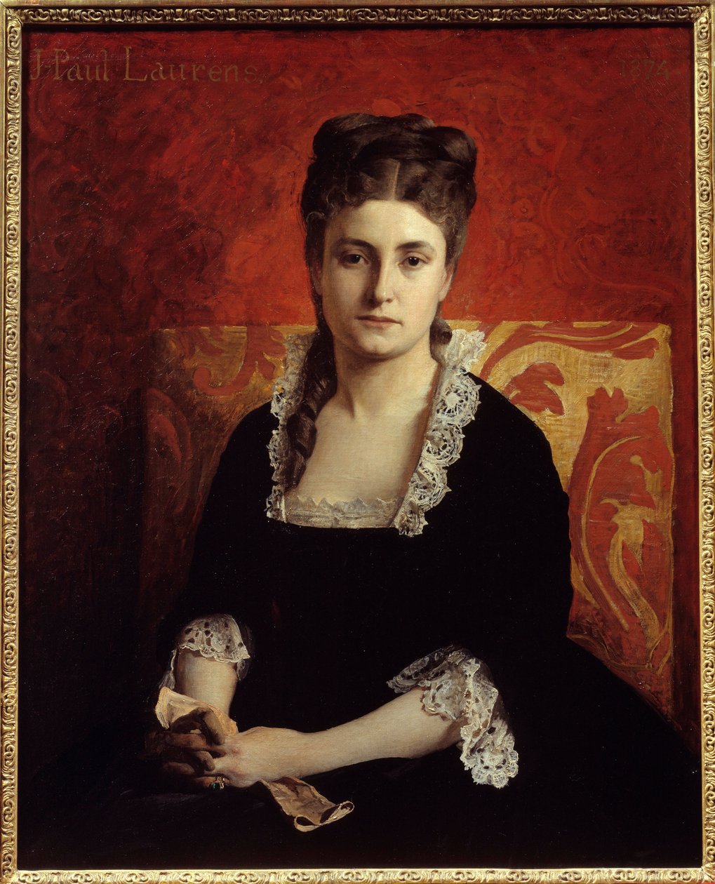 Retrato de Mulher. Pintura de Jean Paul Laurens (1838-1921) de Jean Paul Laurens
