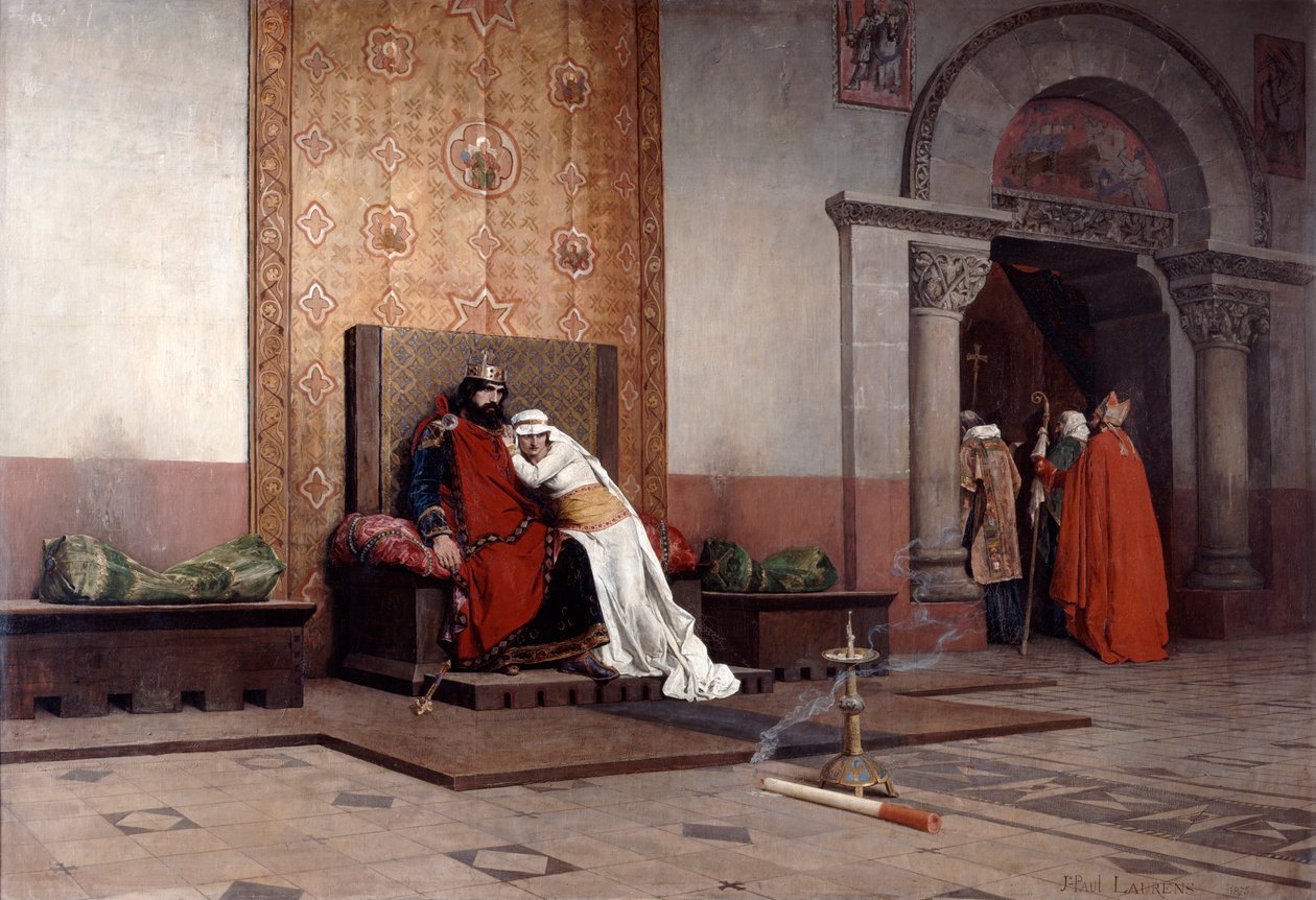 A excomunhão de Robert, o Piedoso, 1875 de Jean Paul Laurens
