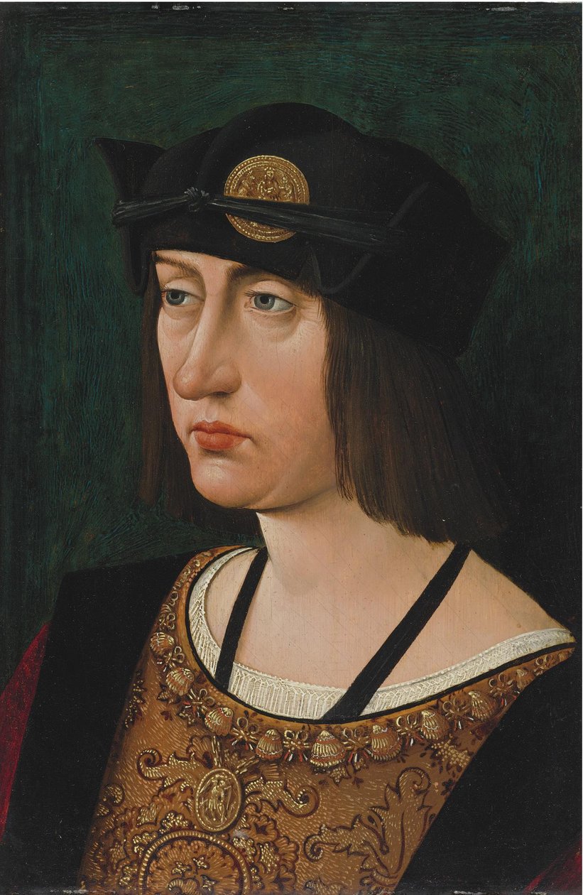 Retrato de Luís XII, rei da França 1498-1515 de Jean Perreal