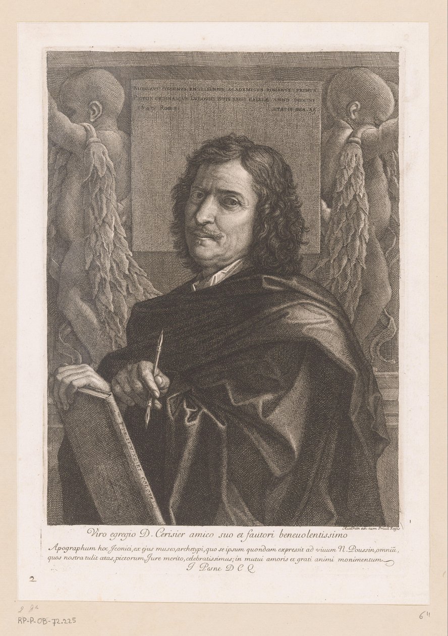 Retrato de Nicolas Poussin de Jean Pesne
