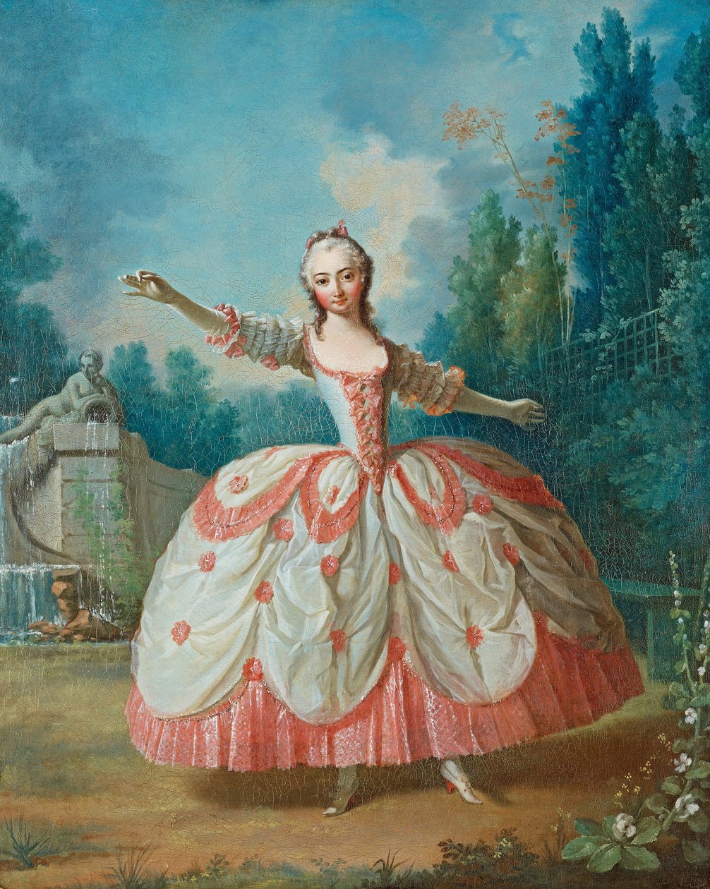 Retrato de Barbara Campanini 1721-1799, conhecida como La Barbarina, 1721 de Jean Philippe Delaroche