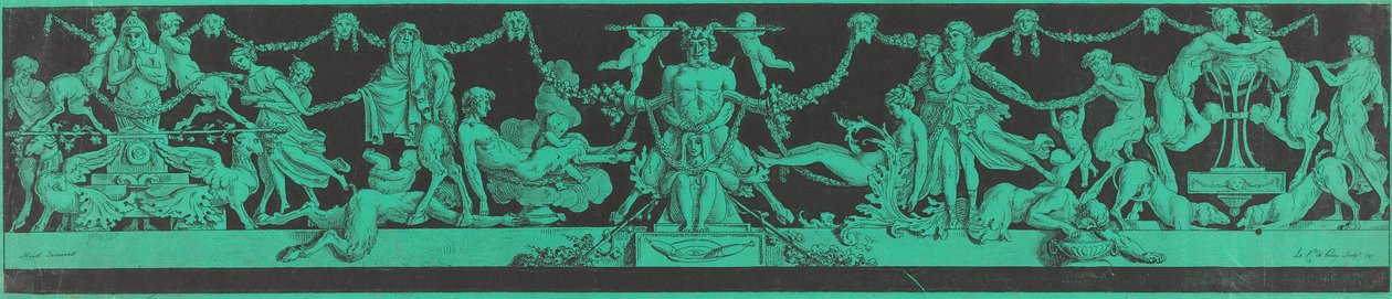 Um Bacchanale com figuras egípcias e clássicas de Jean Philippe Guy le Gentil, Comte de Paroy, after Charles Monnet
