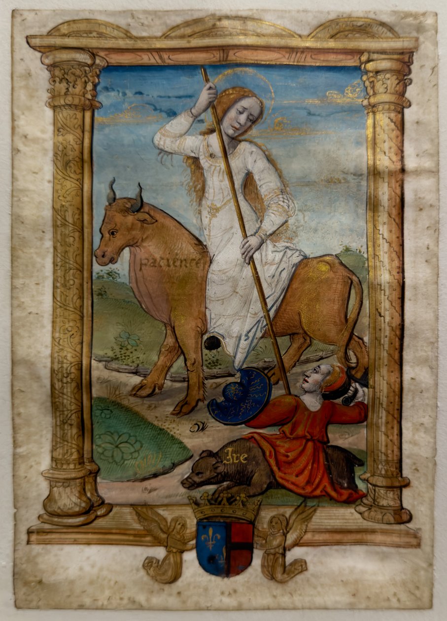 Paciência, I. Les rondeaux des vertus, depois de 1515 (Pintado e iluminado em pergaminho) de Jean Pichore