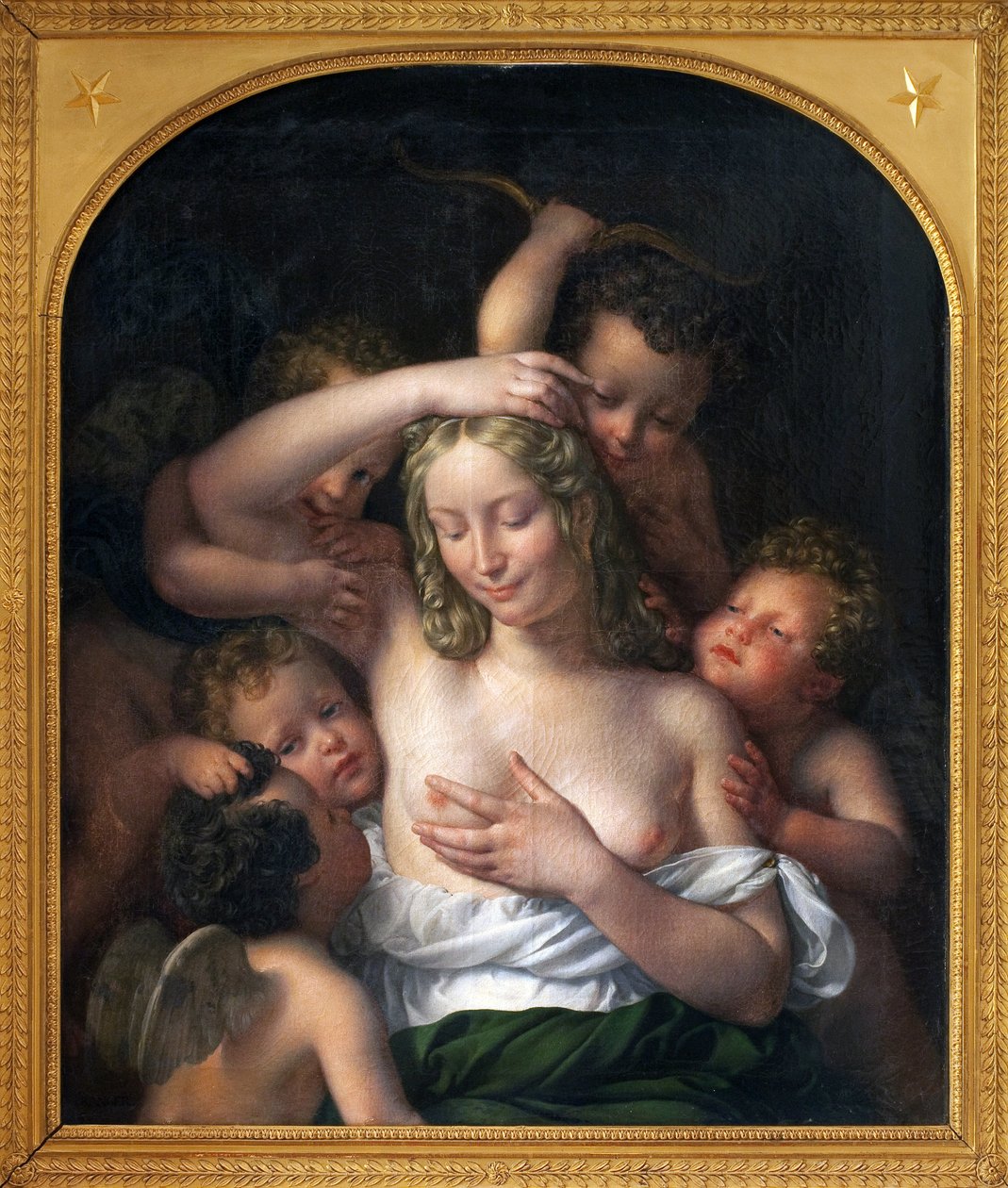 Ninfa e Amor. Pintura de Jean Pierre Granger (1779-1840), óleo sobre madeira, 96,5 x82 cm de Jean Pierre Granger