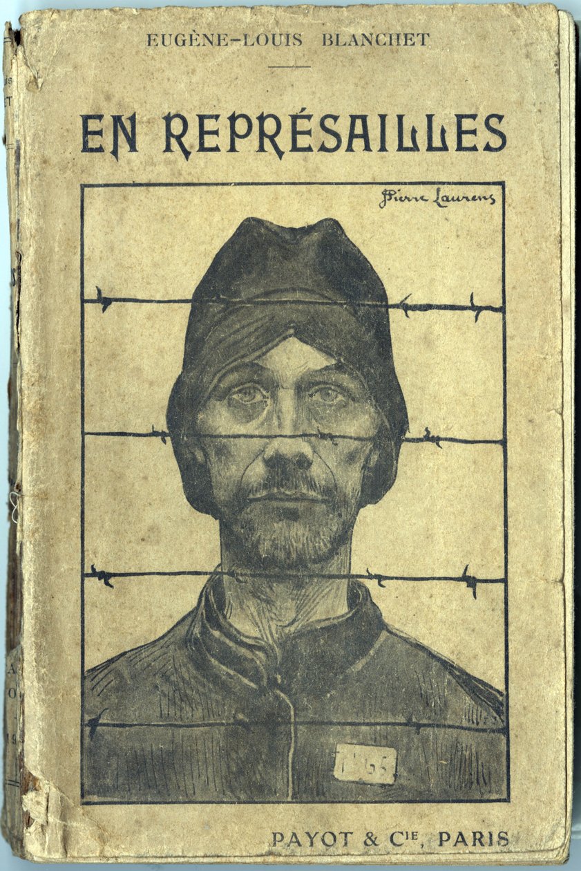 Capa, "En reprisailles", de Eugene-Louis Blanchet, ilustração de Jean-Pierre Laurens (1875-1933). Editions Payot et Compagnie, Paris de Jean Pierre Laurens
