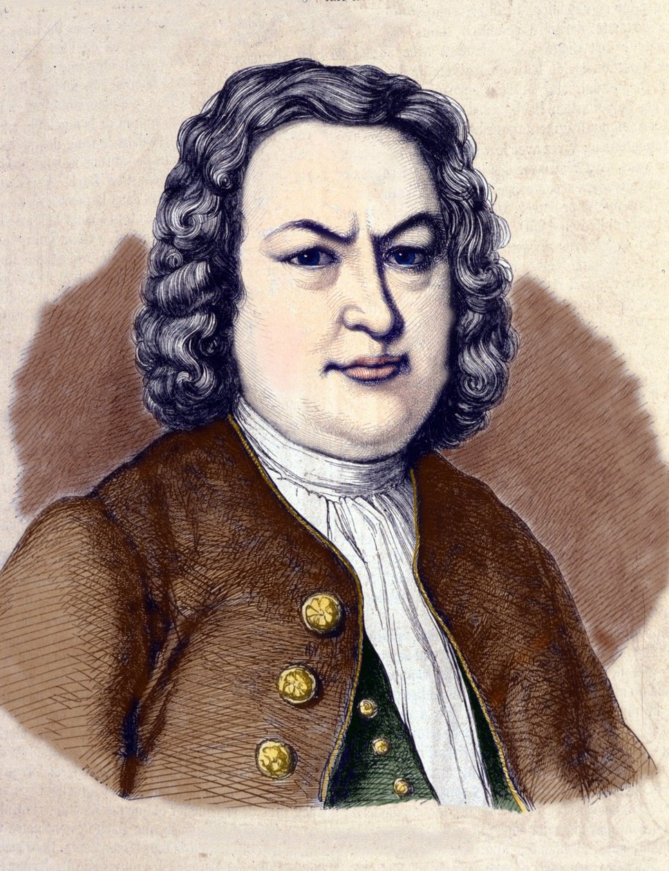 Retrato de John Sebastien Bach (Johann Sebastian Bach) de Jean Pierre Laurens