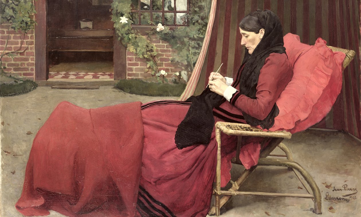 Retrato de minha mãe, 1902 de Jean Pierre Laurens