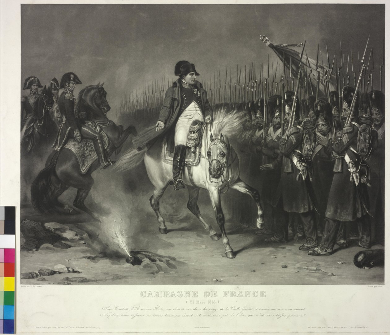 Imperador de França Napoleão I Bonaparte (água-tinta) de Jean Pierre Marie Jazet