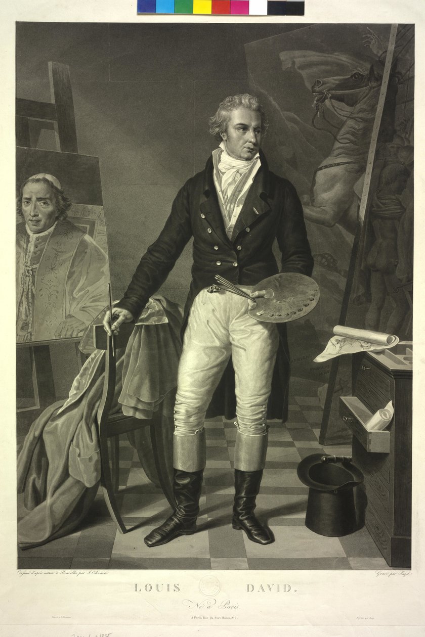Jacques Louis David (água-tinta) de Jean Pierre Marie Jazet